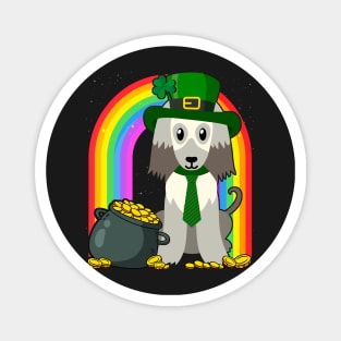 Afghan Hound Rainbow Irish Clover St Patrick Day Dog Gift design Magnet